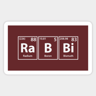 Rabbi (Ra-B-Bi) Periodic Elements Spelling Magnet